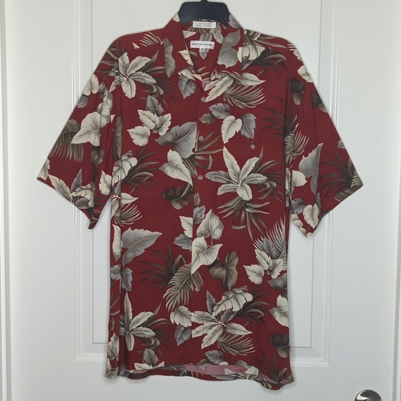 Pierre Cardin Vintage Floral Tropical Vibrant SS Button Down Shirt w Pocket M - Picture 5 of 11